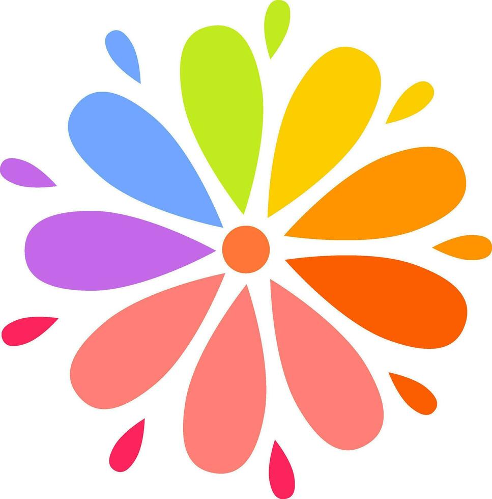 Illustration of Colourful flower. vector