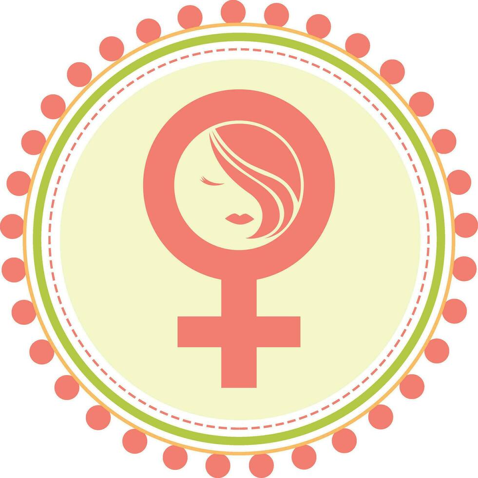 Illustration of female symbol. vector