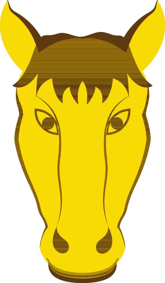 Horse head icon for chinese zodiac in illustration. vector