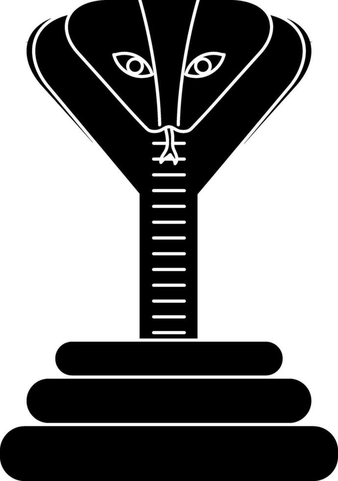 Glyph style of snake icon in chinese zodiac in isolated. vector