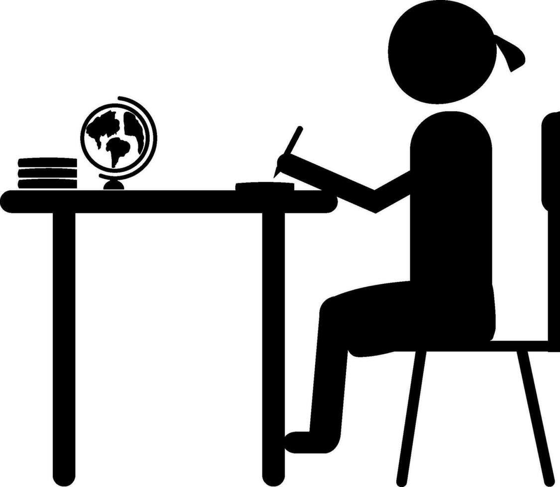 Vector illustration of a Student symbol.