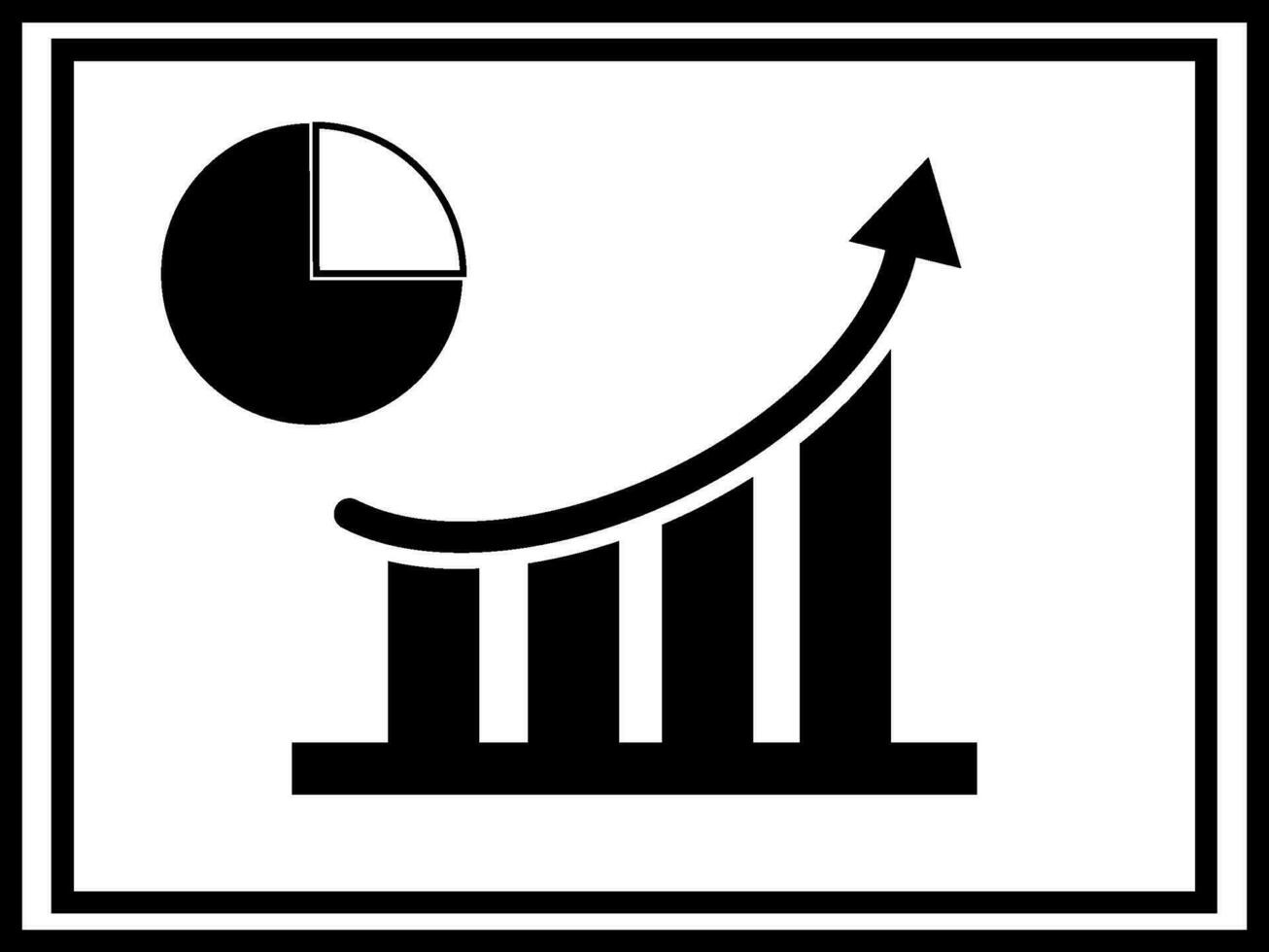 Up Side Growth Statistical Bar. vector