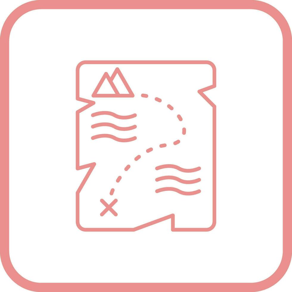 Treasure Map Vector Icon