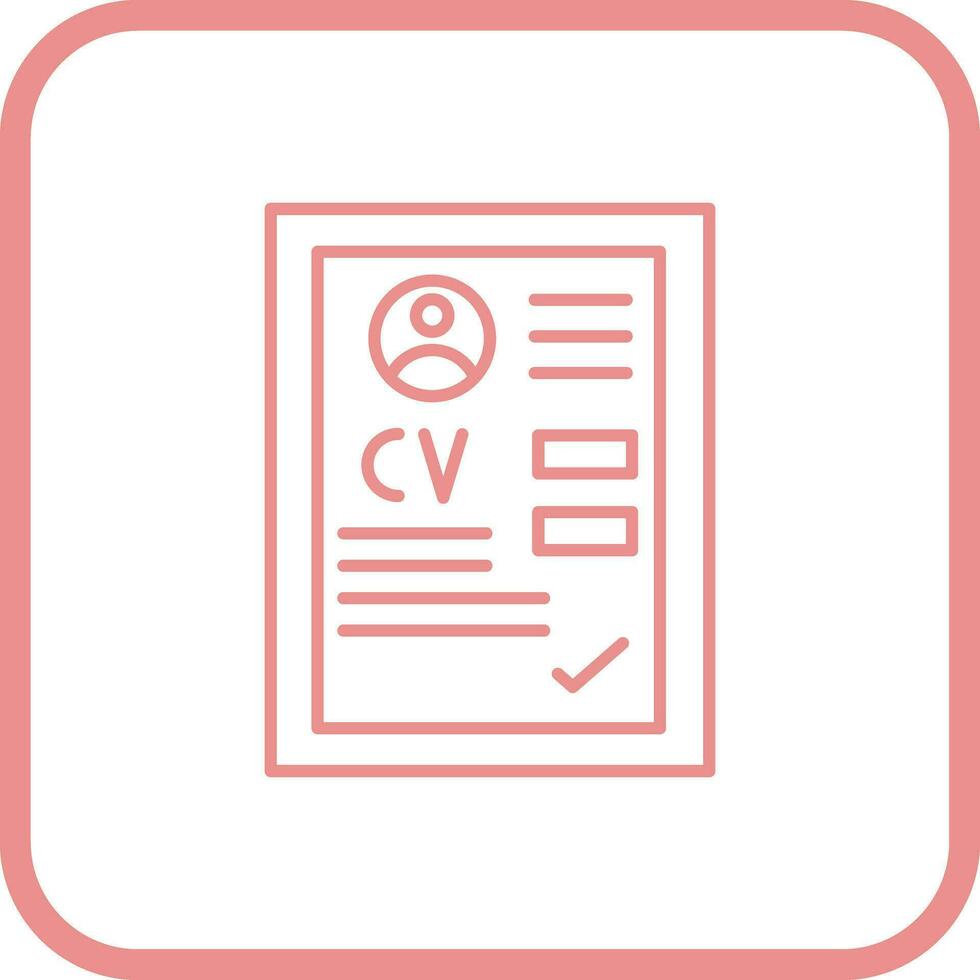 icono de vector de cv