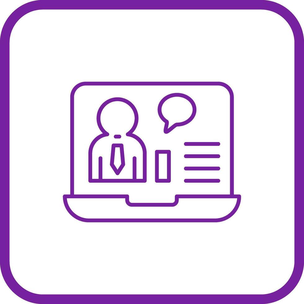Online Job Interview Vector Icon