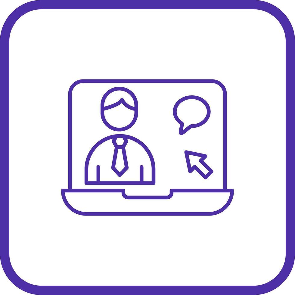 Online Interview Vector Icon
