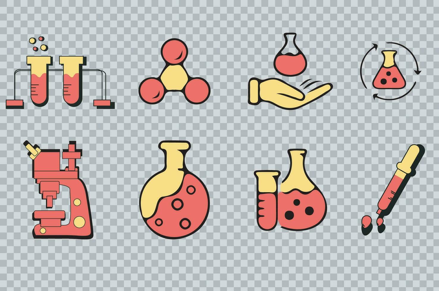 vector colección de químico símbolos