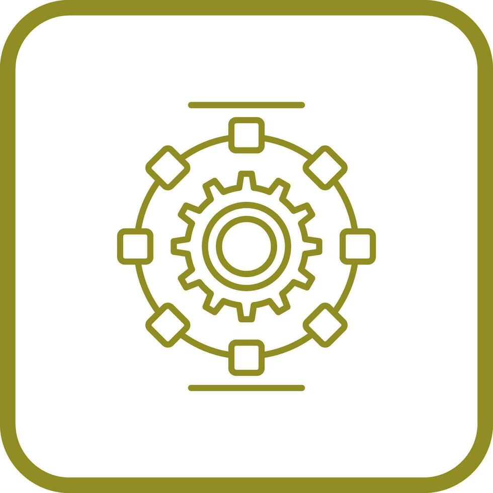 icono de vector de proceso automatizado