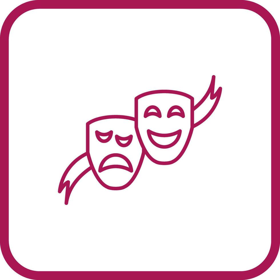 icono de vector de máscaras de teatro