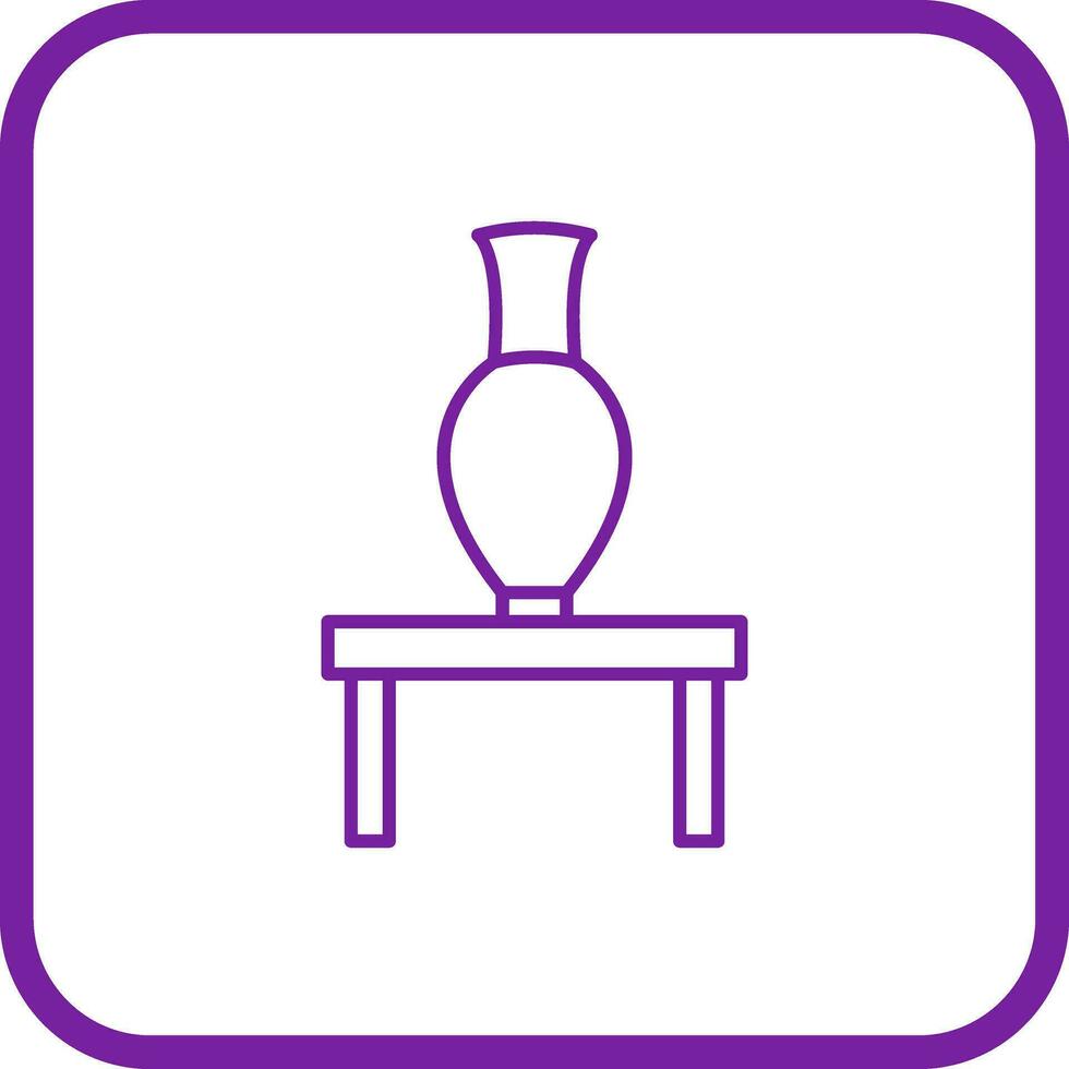 Vase Exhibit Vector Icon