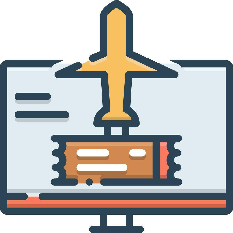 color icon for booking vector