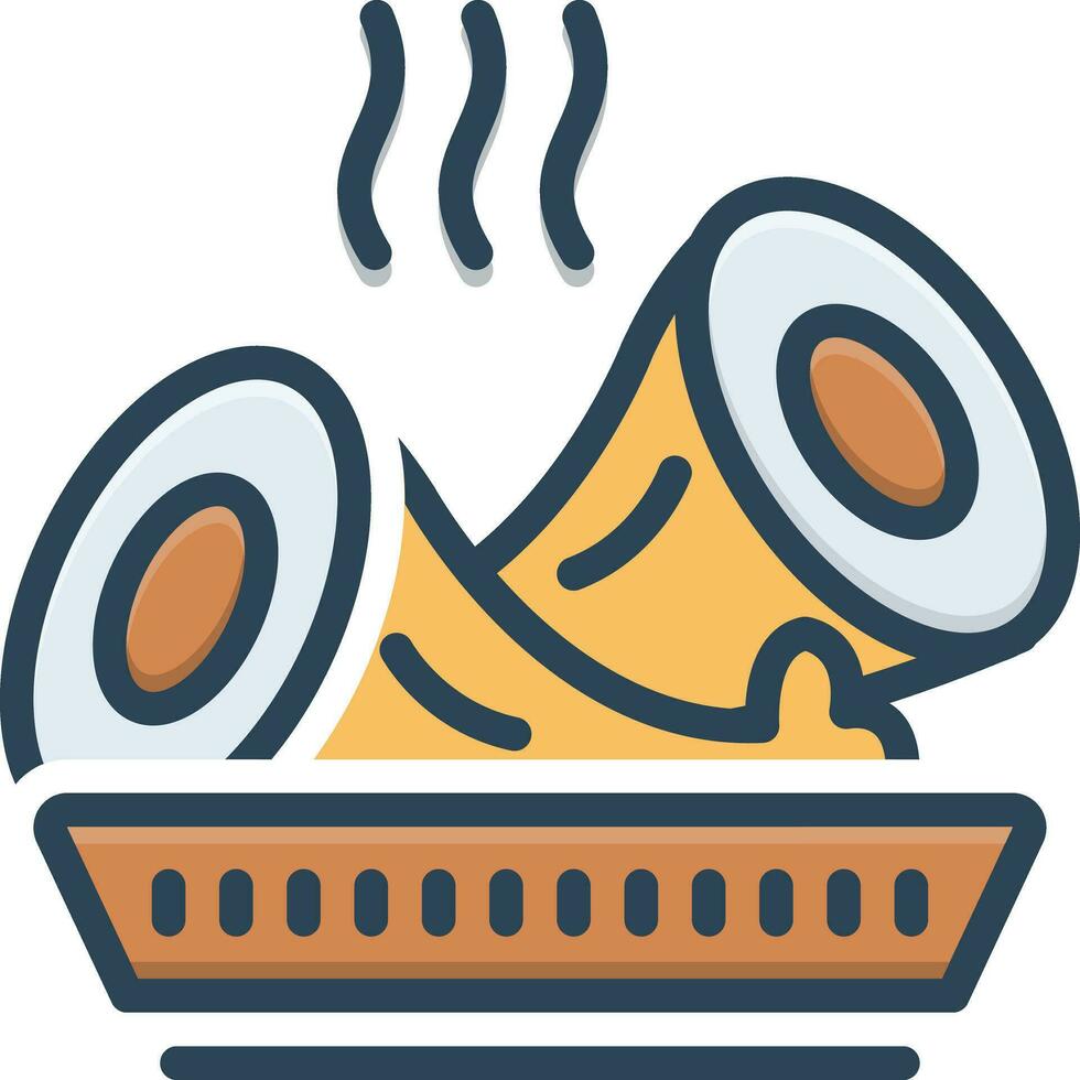 color icon for lunchmeat vector