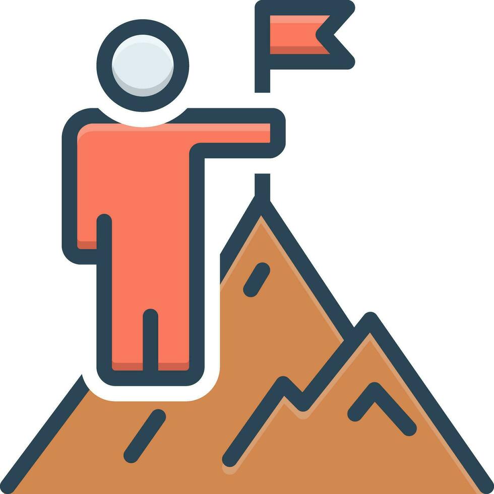 color icon for overcoming vector