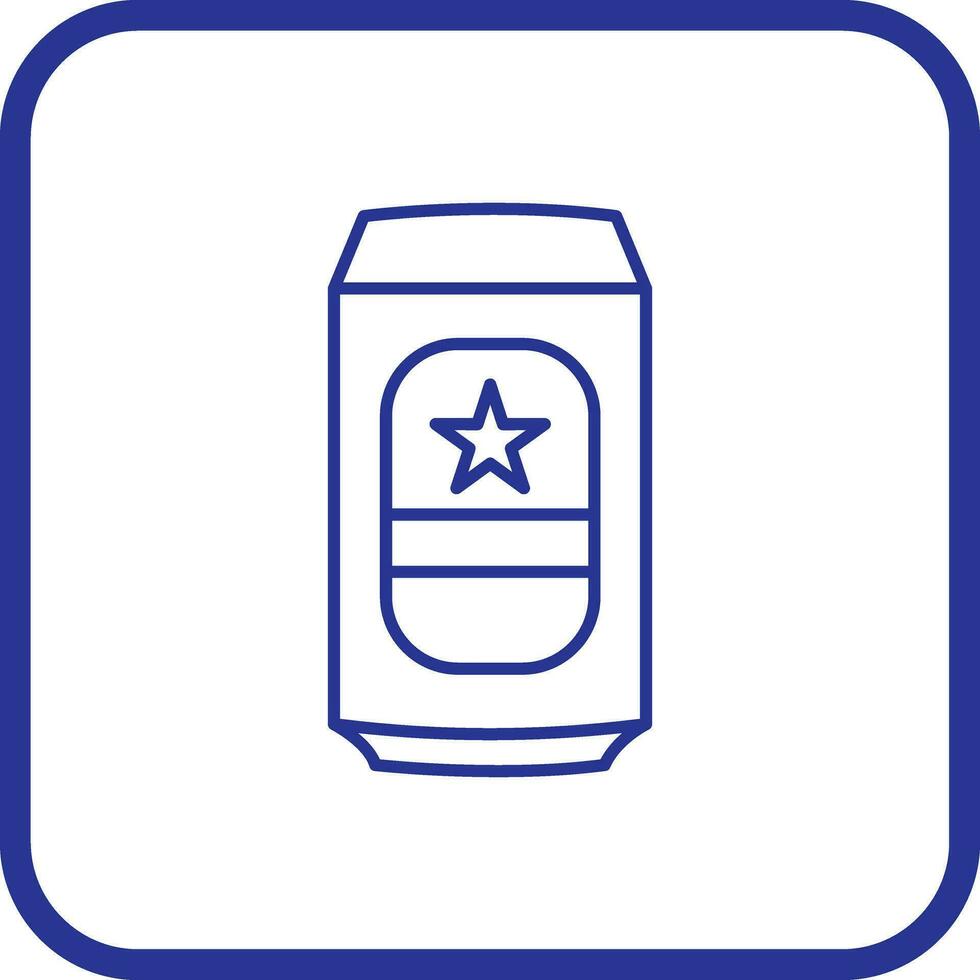 icono de vector de lata de cerveza