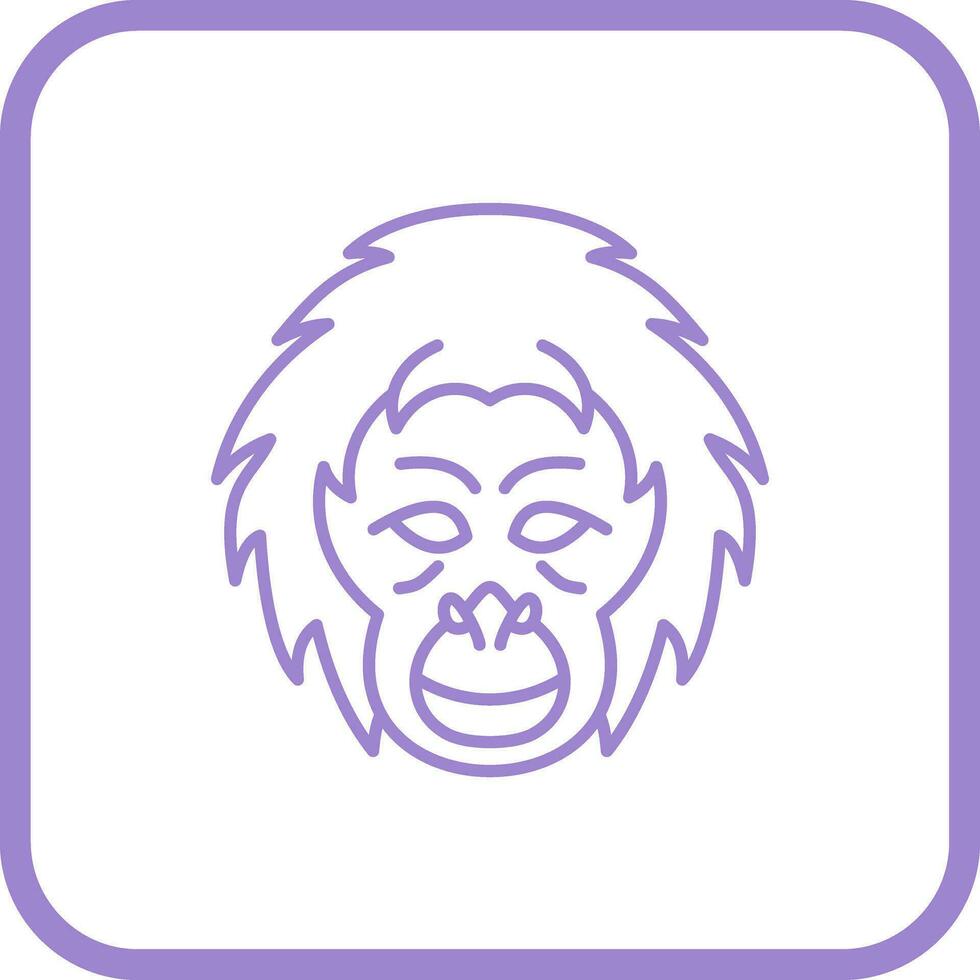 Orangutan Vector Icon