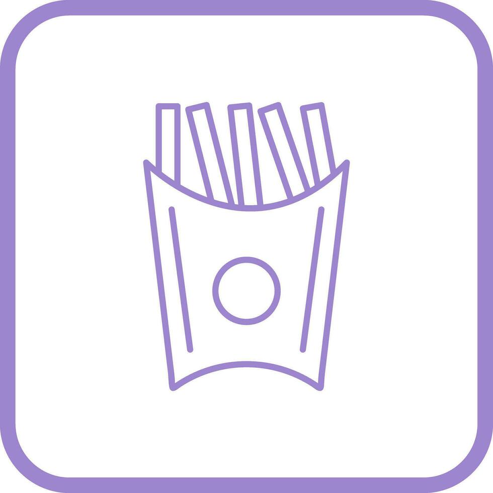 icono de vector de papas fritas único