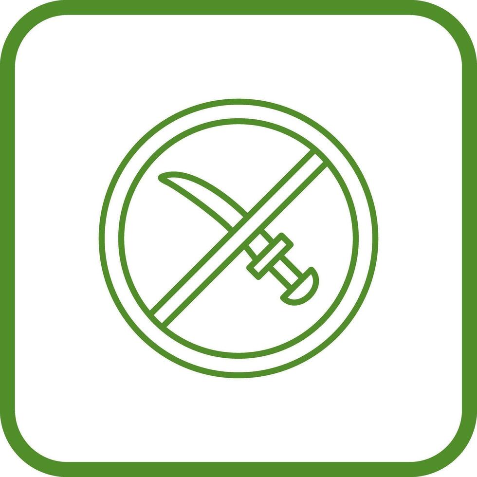 No Weapons Vector Icon