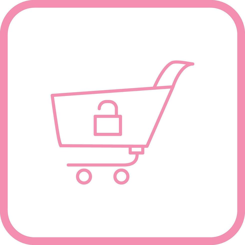 Unique Unlock Cart Vector Icon