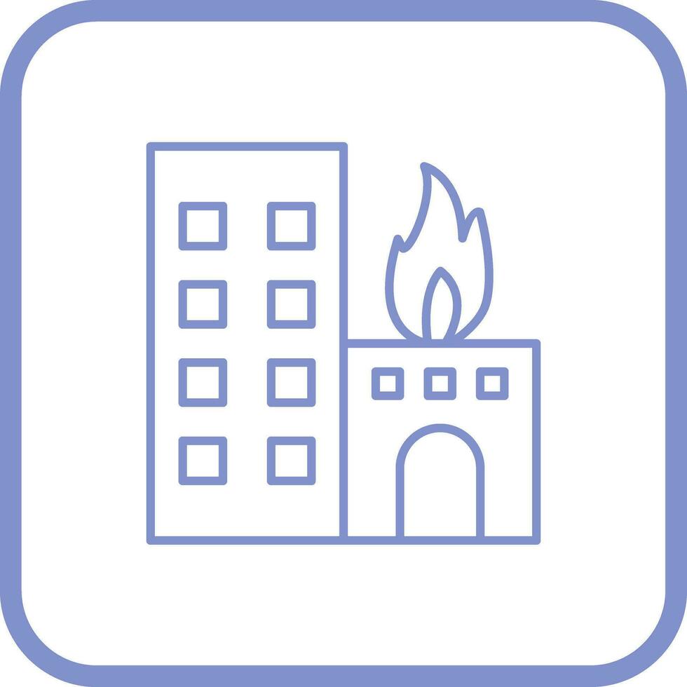 Unique Burning Building Vector Icon