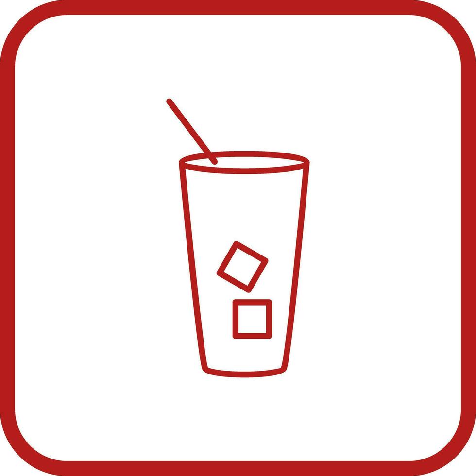 Iced Coffee Vector Icon