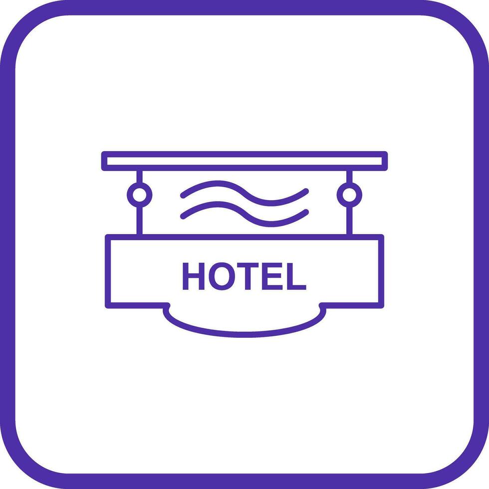 Hotel Sign Vector Icon