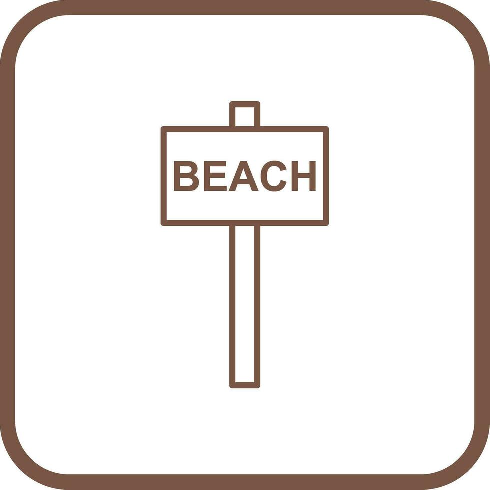 Beach Sign Vector Icon