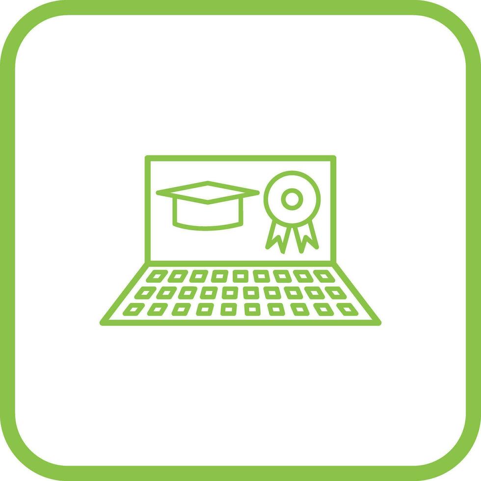 Unique Online Degree Vector Icon