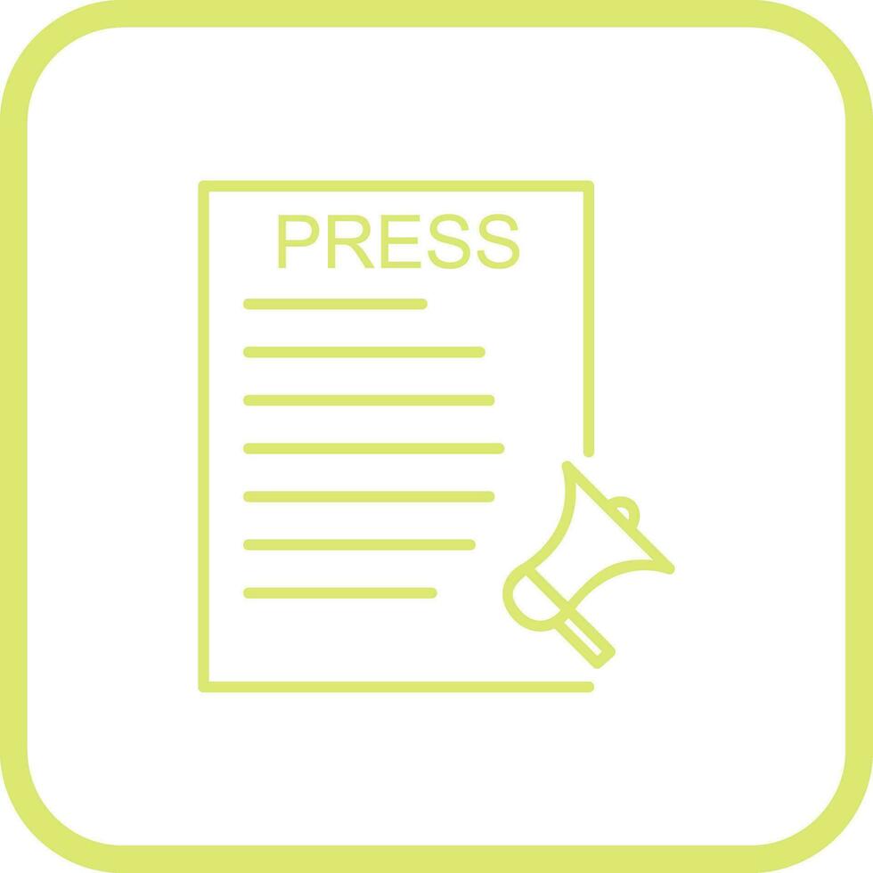 Unique Press Releases Vector Icon