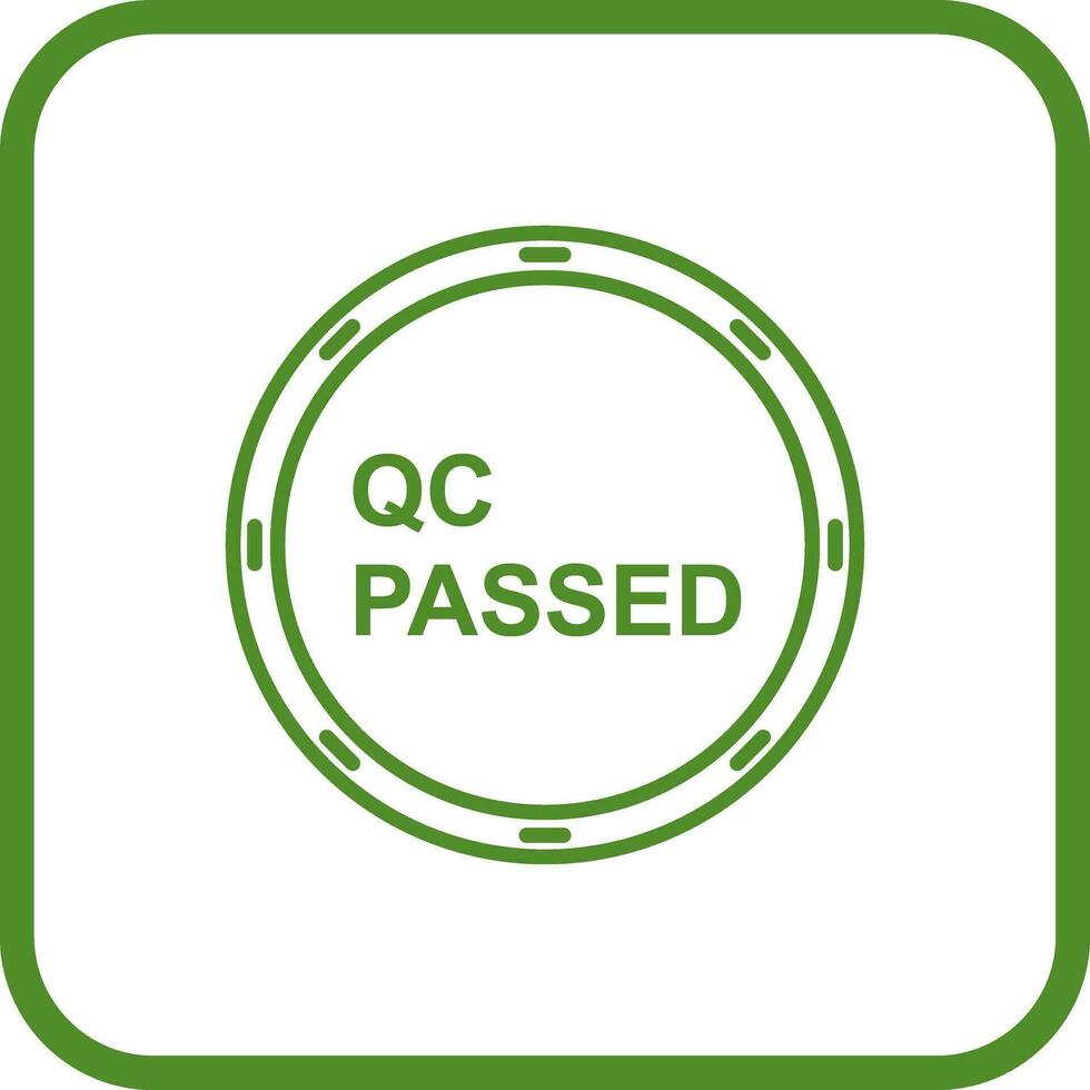 Unique QC Passed Vector Icon