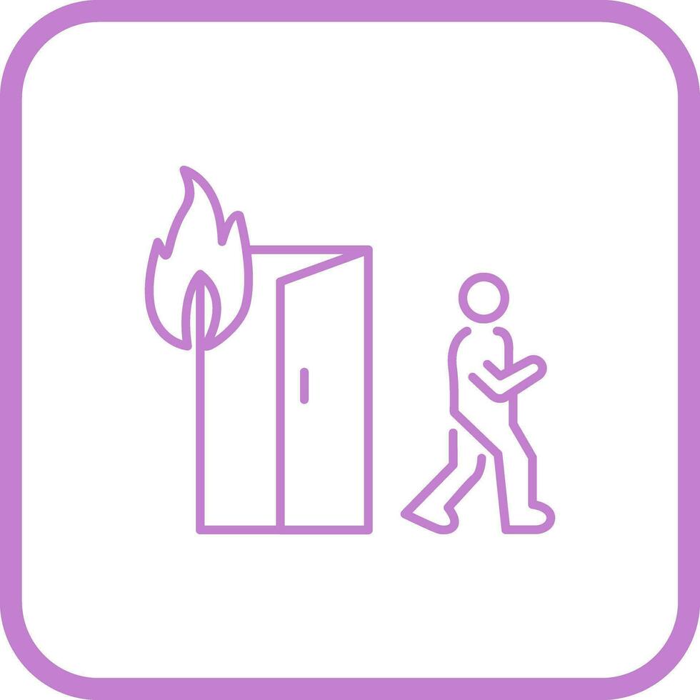 Unique Running from Fire Vector Icon