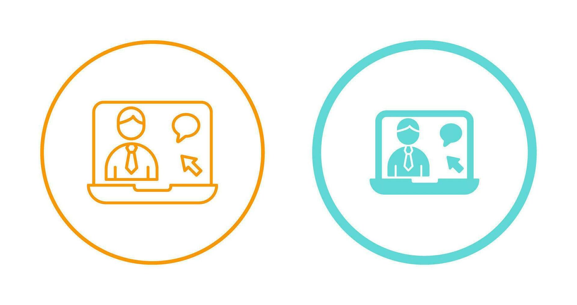 Online Interview Vector Icon