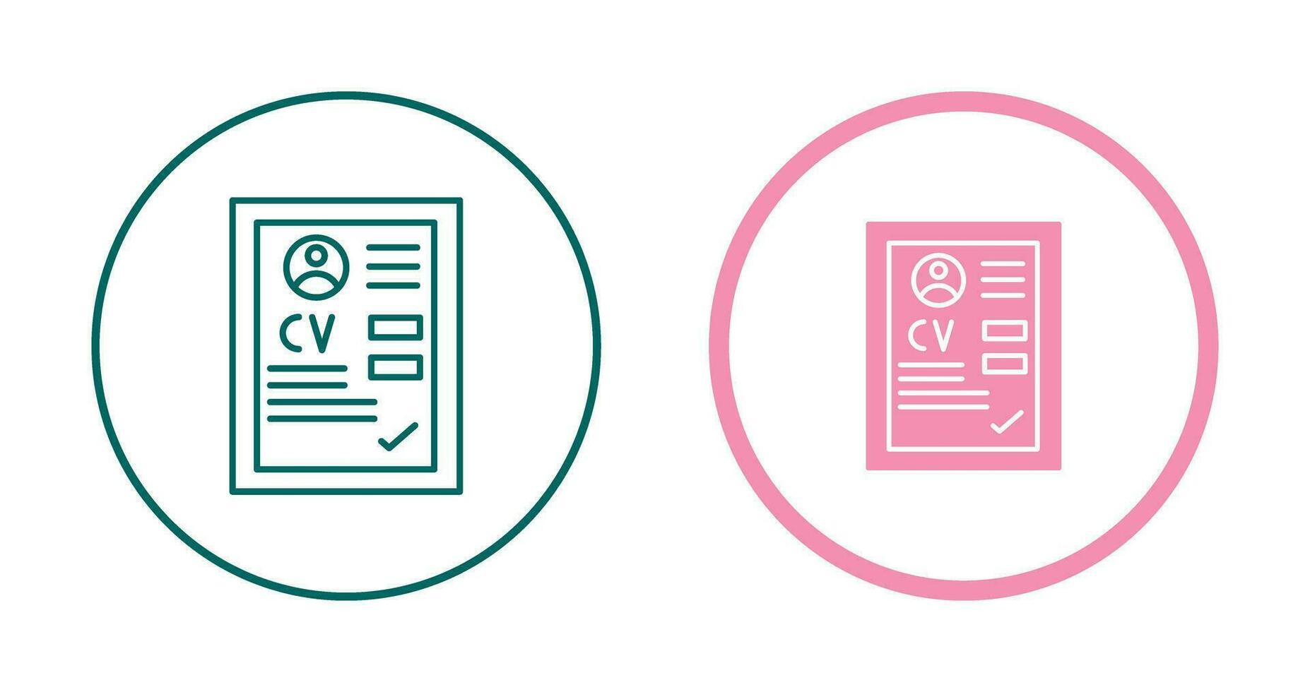 CV Vector Icon