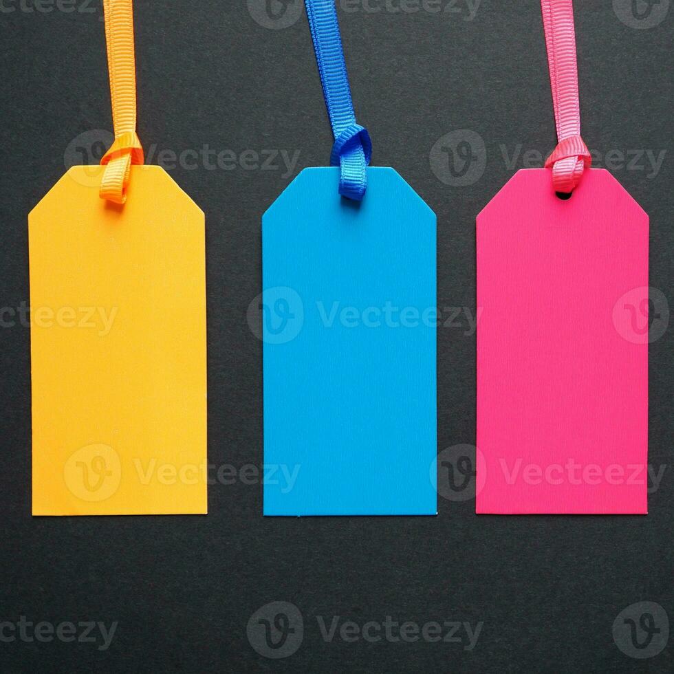 multi colored price tag photo