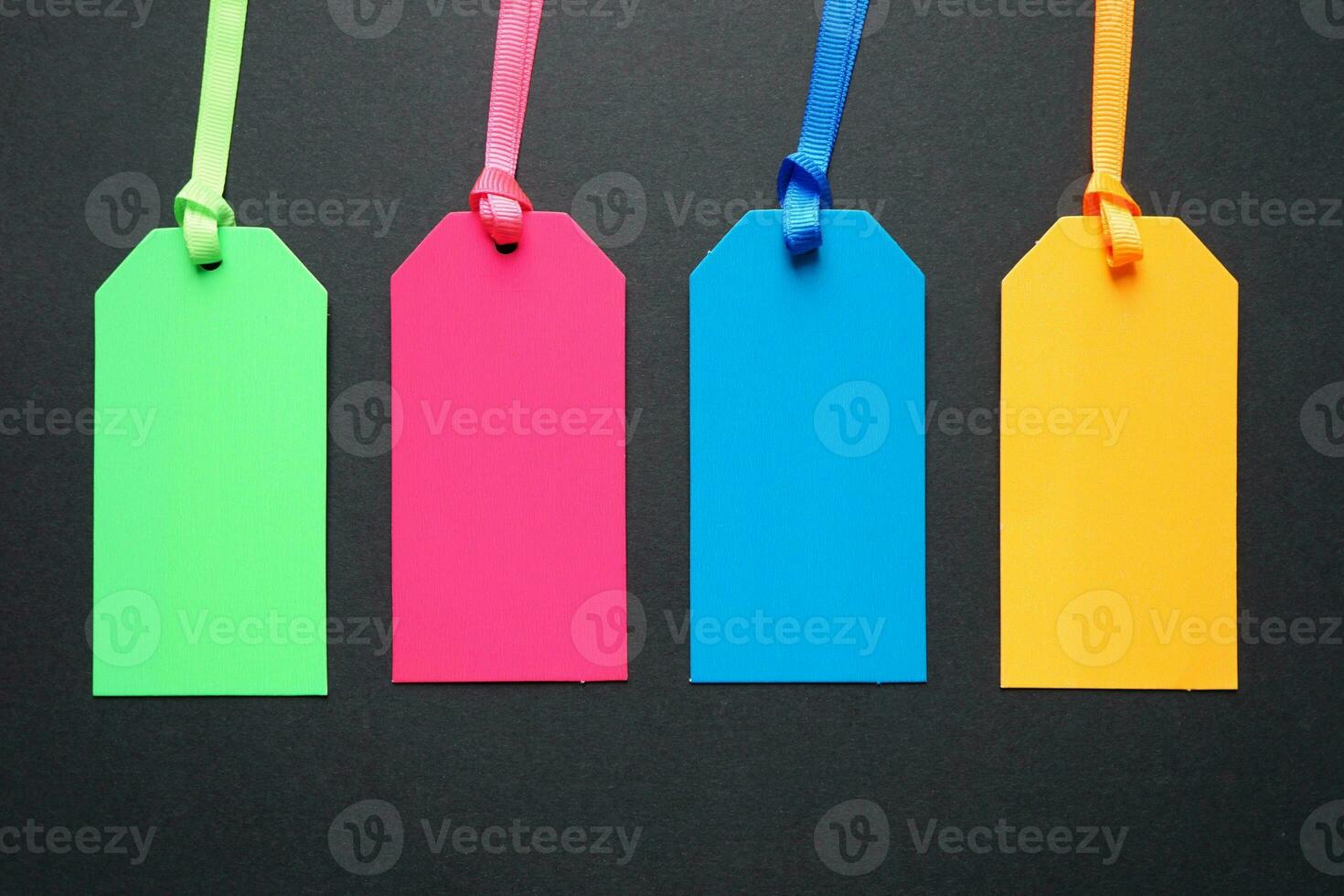 multi colored price tag photo