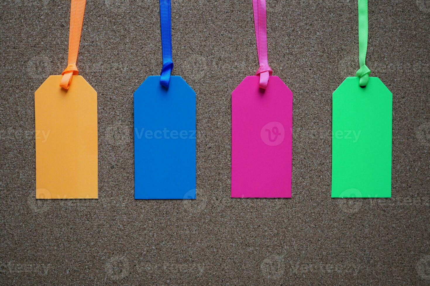 multi colored price tag photo