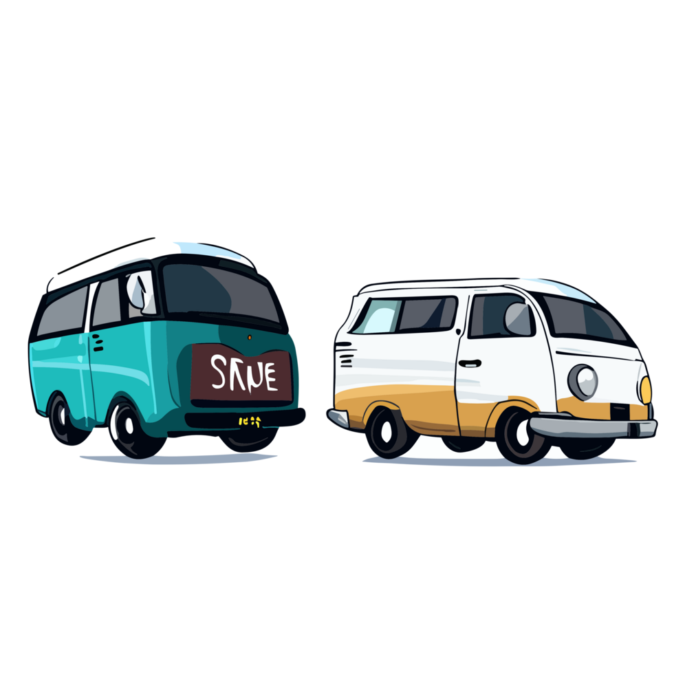 Van transparent background,Ai generative png