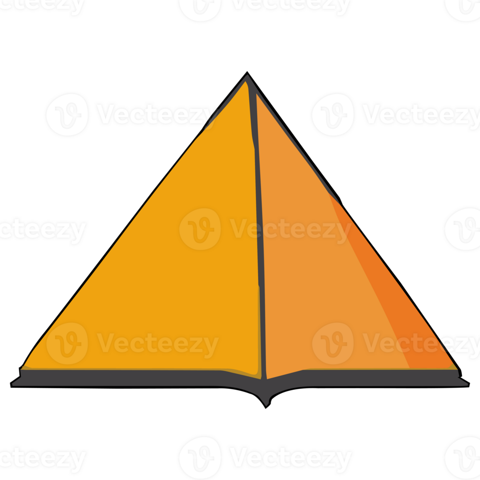 Camping tent clipart flat design on transparent background, camping isolated clipping path element png