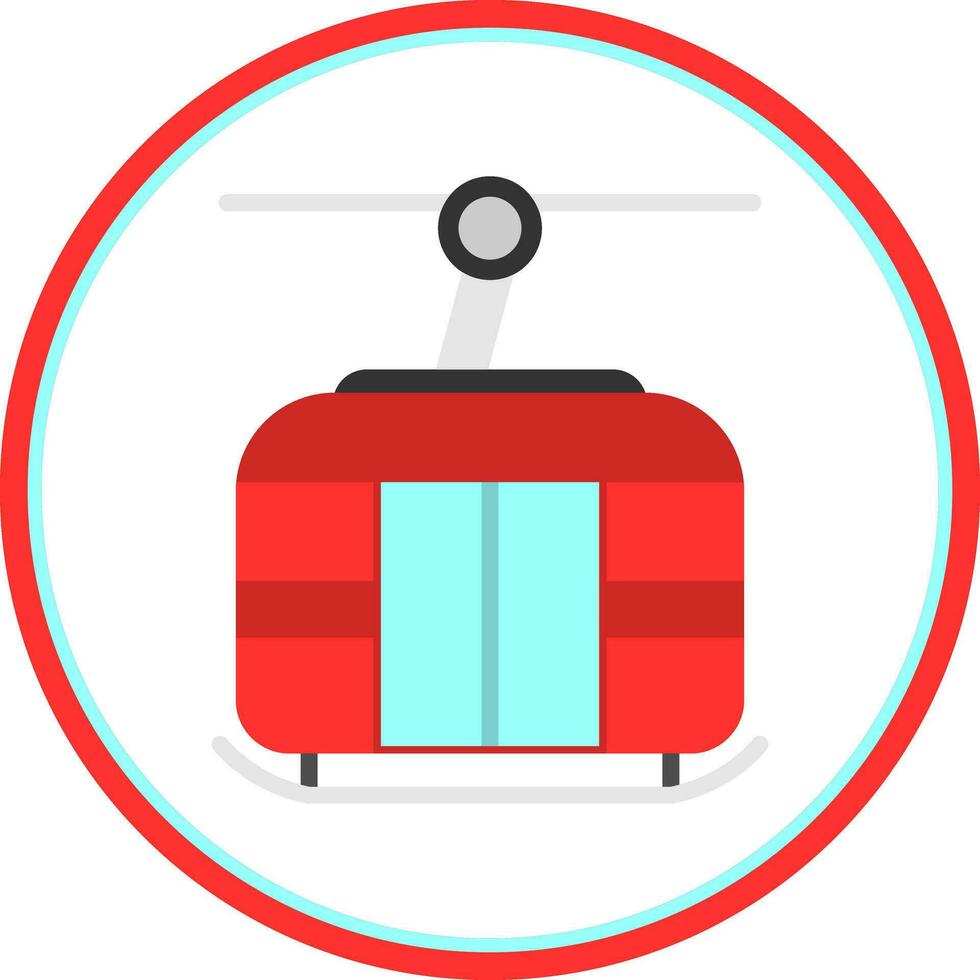 Ski lift Vector Icon Design