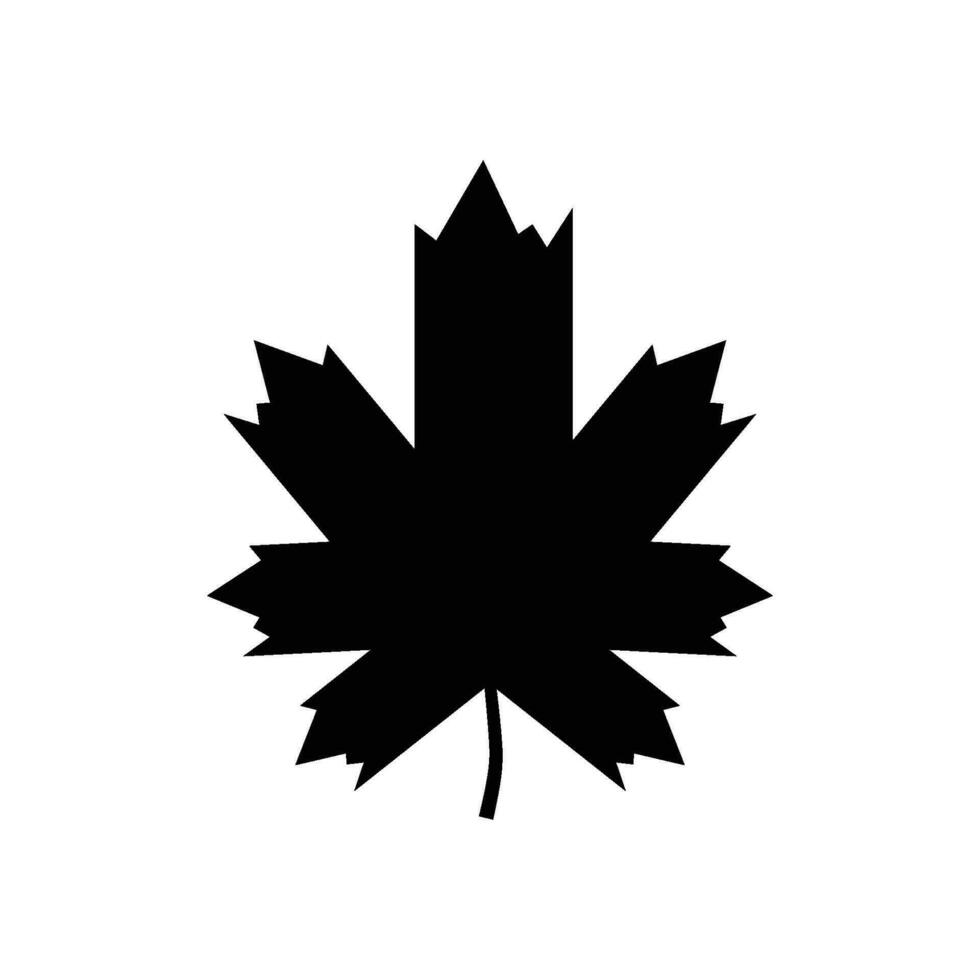 Black tree leaf vector illustration isolated on transparent background