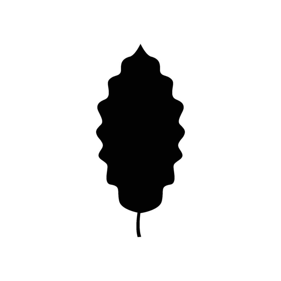 Black tree leaf vector illustration isolated on transparent background