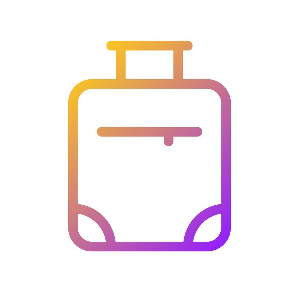 Suitcase pixel perfect gradient linear ui icon. Package with traveler belongings. Luggage for journey. Line color user interface symbol. Modern style pictogram. Vector isolated outline illustration