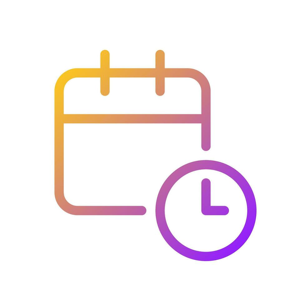 Calendar online pixel perfect gradient linear ui icon. Schedule events. Business and personal planner. Line color user interface symbol. Modern style pictogram. Vector isolated outline illustration