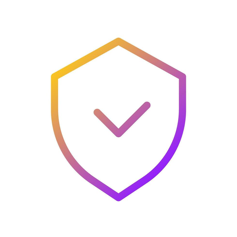 ciber seguridad píxel Perfecto degradado lineal ui icono. antivirus programa para dispositivo. la seguridad en Internet. línea color usuario interfaz símbolo. moderno estilo pictograma. vector aislado contorno ilustración