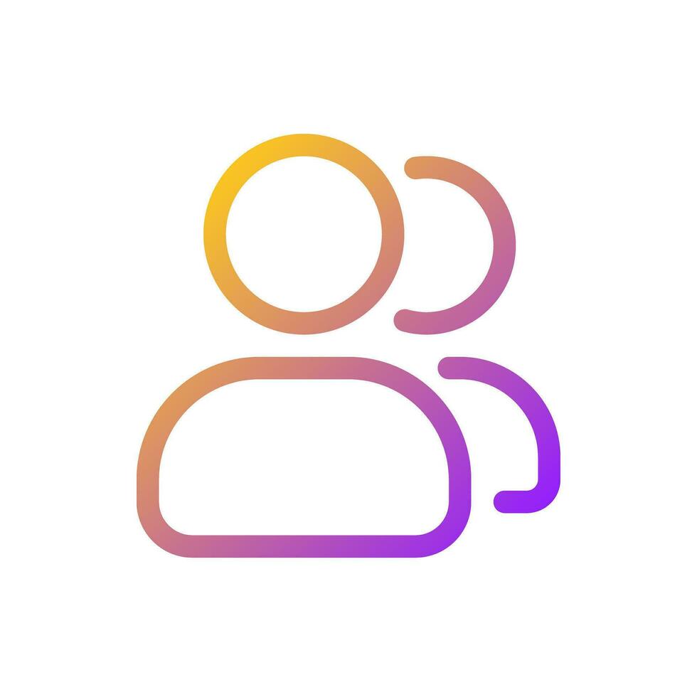 Accounts changing pixel perfect gradient linear ui icon. Access to online source. Customer options. Line color user interface symbol. Modern style pictogram. Vector isolated outline illustration