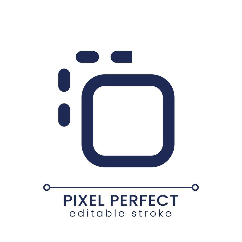 Dissolve pixel perfect linear ui icon. Editing transition. Video effect. Post-production process. GUI, UX design. Outline isolated user interface element for app and web. Editable stroke vector