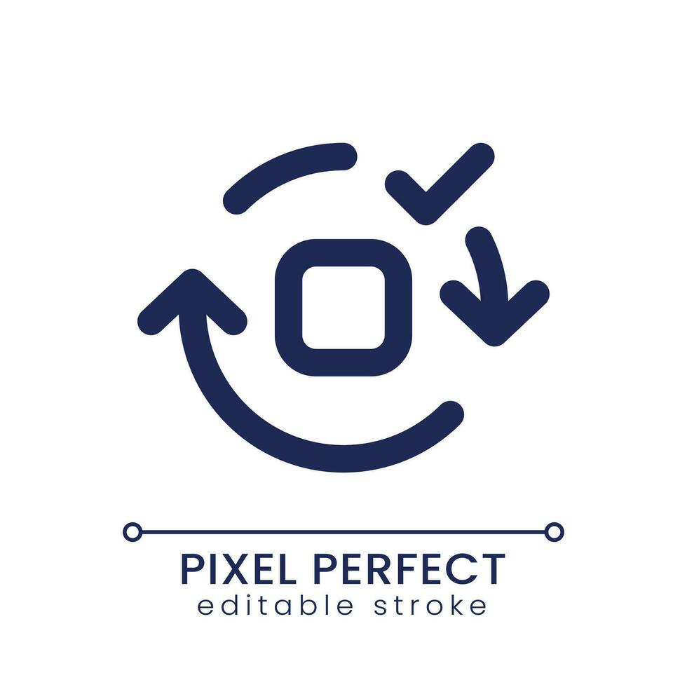 Applying spin motion effect pixel perfect linear ui icon. Added video transition. Film editing tool. GUI, UX design. Outline isolated user interface element for app and web. Editable stroke vector
