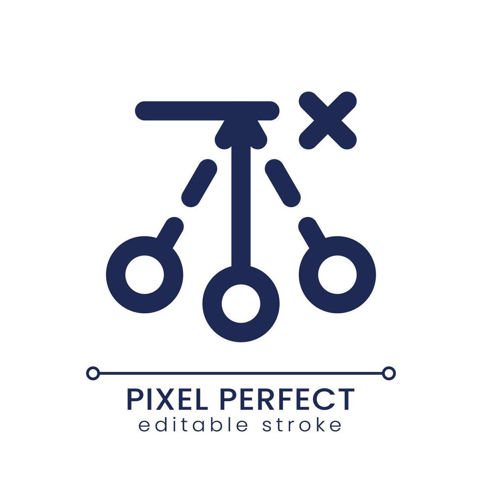 Remove pendulum effect pixel perfect linear ui icon. Post-production tool. Delete oscillation layer. GUI, UX design. Outline isolated user interface element for app and web. Editable stroke vector