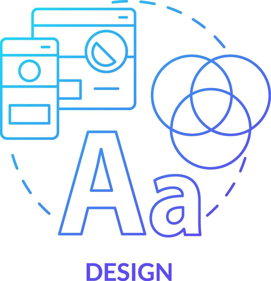 diseño azul degradado concepto icono. sitio web organización. cliente ...