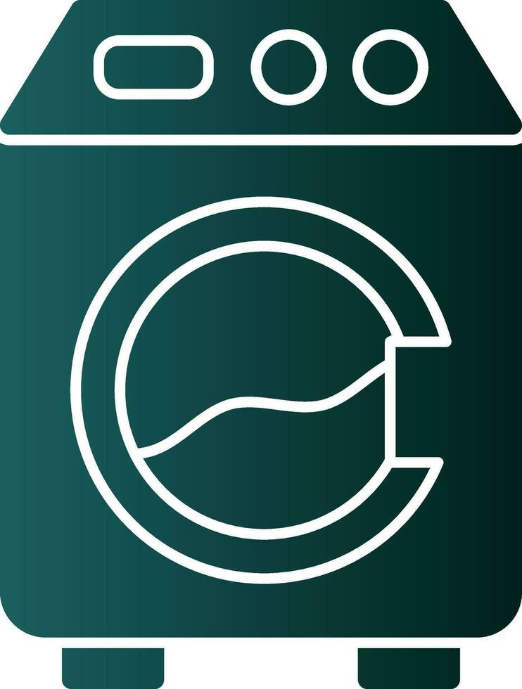 Washing machine Vector Icon Design