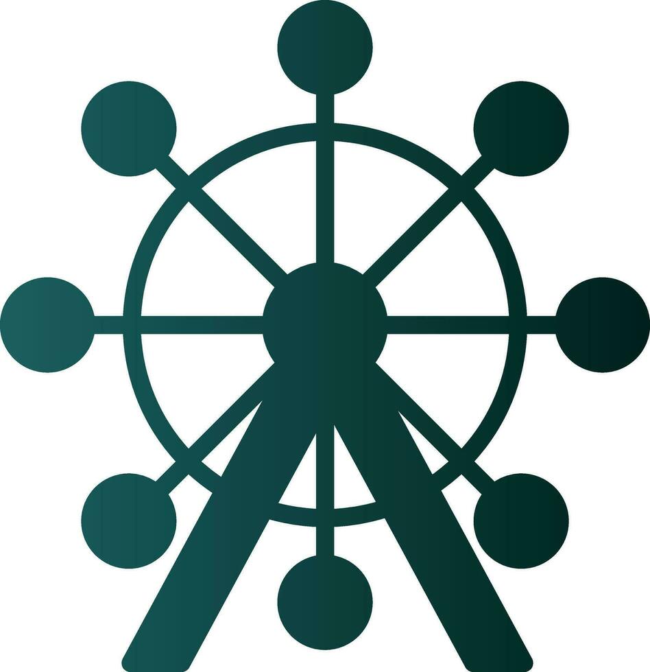 Ferris wheel Vector Icon Design